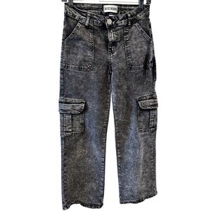 Disclosure black wash cargo jeans